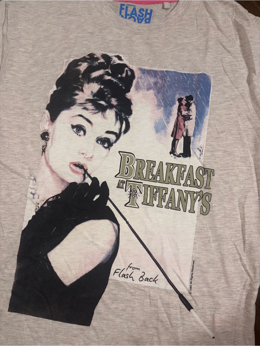 Breakfast at Tiffany's Graphic Tee - Light Gray - Picture 3 of 3